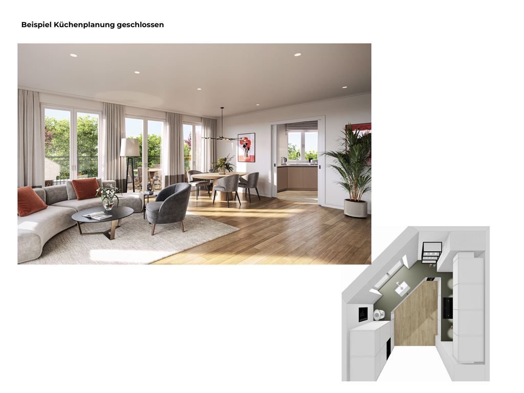 Küchenplanung Penthouse geschlossen